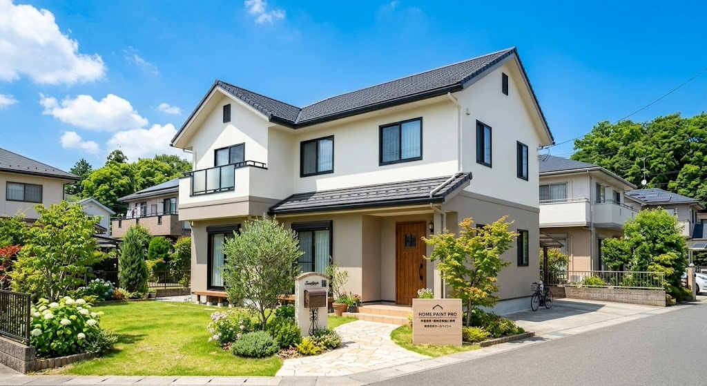 外壁・屋根塗装後の住宅 — 専門サイト「外壁屋根塗装スマイル」へ